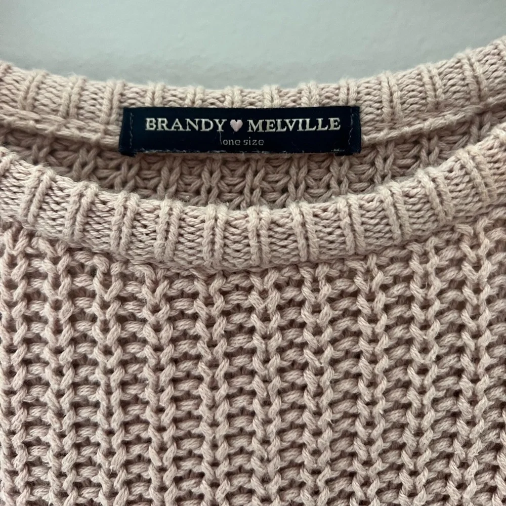 Brandy Melville Light Pink Knit Sweater